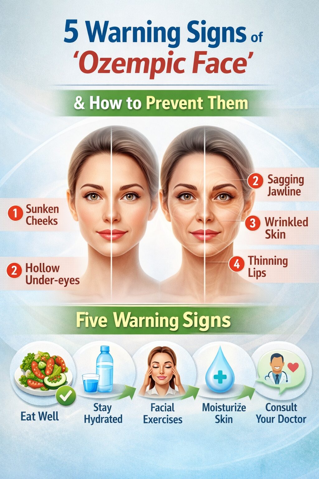 5 Warning Signs of “Ozempic Face” — and How to Prevent It